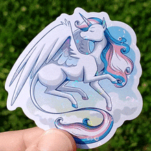 Load image into Gallery viewer, Unicorn Pride 2.5" Vinyl Holo Stickers