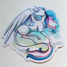 Load image into Gallery viewer, Unicorn Pride 2.5" Vinyl Holo Stickers