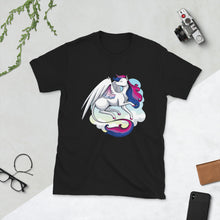 Load image into Gallery viewer, Bi Pride Unicorn Short-Sleeve Unisex T-Shirt
