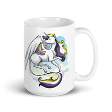 Load image into Gallery viewer, Enby Pride Unicorn White glossy mug