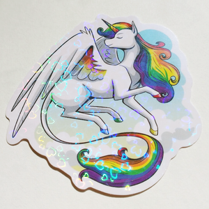 Unicorn Pride 2.5" Vinyl Holo Stickers