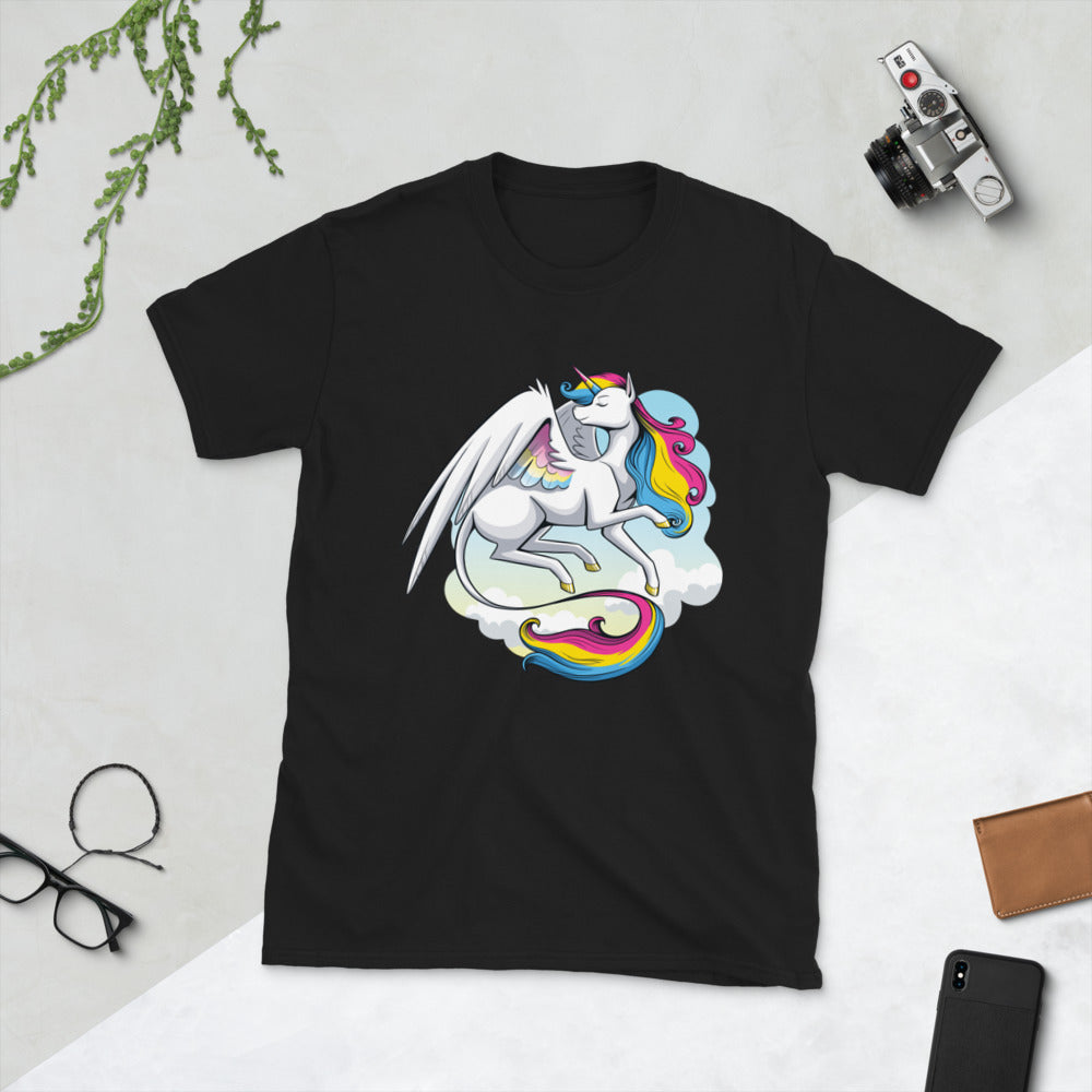 Pan Pride Unicorn Short-Sleeve Unisex T-Shirt
