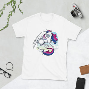 Bi Pride Unicorn Short-Sleeve Unisex T-Shirt