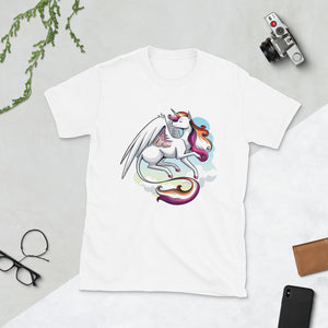 Lesbian Pride Unicorn Short-Sleeve Unisex T-Shirt