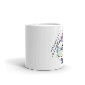Bi Pride Unicorn White glossy mug
