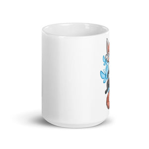 Flutter Panda White glossy mug