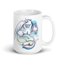 Load image into Gallery viewer, Trans Pride White Unicorn glossy mug