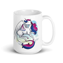 Load image into Gallery viewer, Bi Pride Unicorn White glossy mug